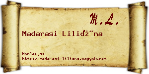 Madarasi Liliána névjegykártya